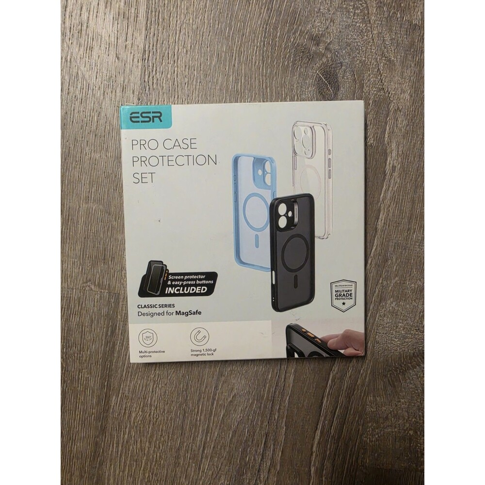 ESR iPhone 16 Plus Case Protection Set Frosted Black Case+Screen protector New